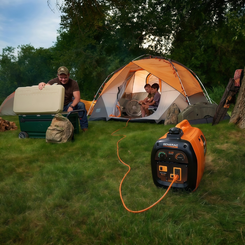 Portable generator for outdoor camping and backup power