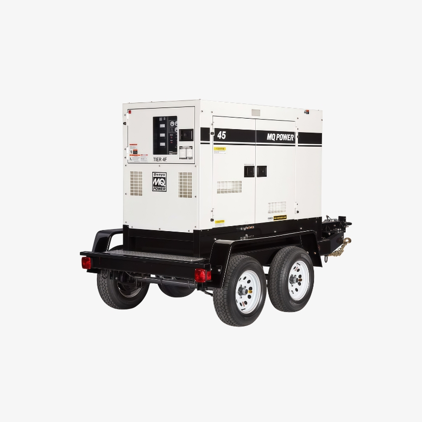 Trailer-mounted diesel generator for mobile power supply